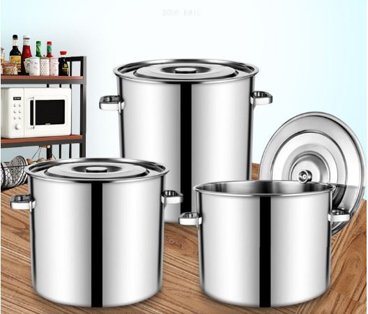 Stainless hlau Barrel Soup Bucket Pot