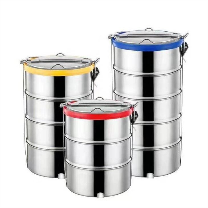 Stackable Tiffin Khoom noj khoom haus Carrier